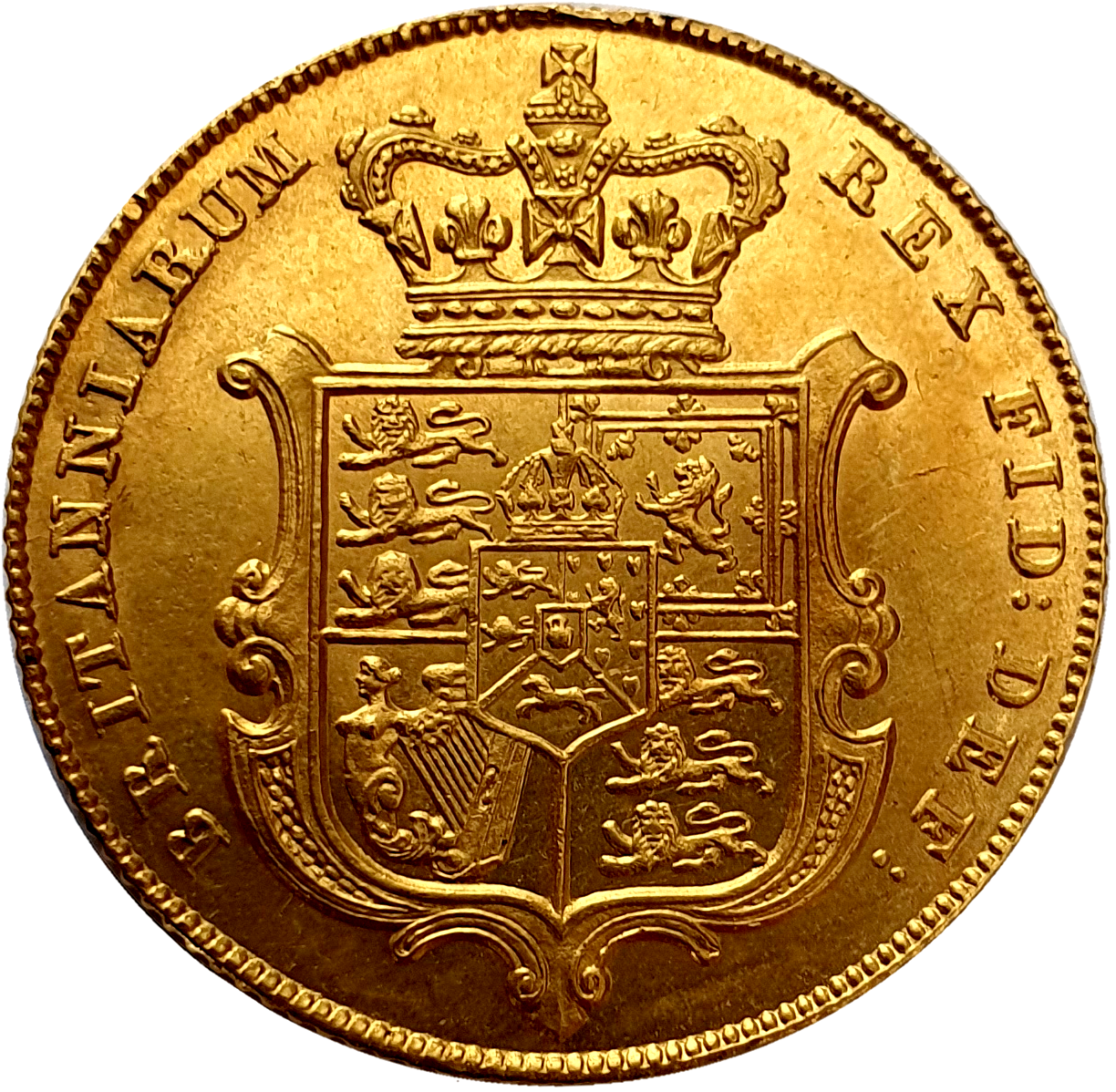 1827 George IIII Bare Head Gold Full Sovereign CHOICE - UNC