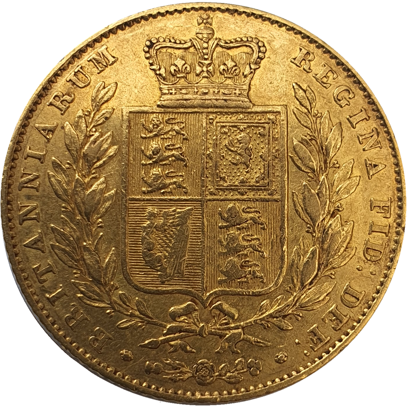1838 Queen Victoria Shield Reverse Sovereign