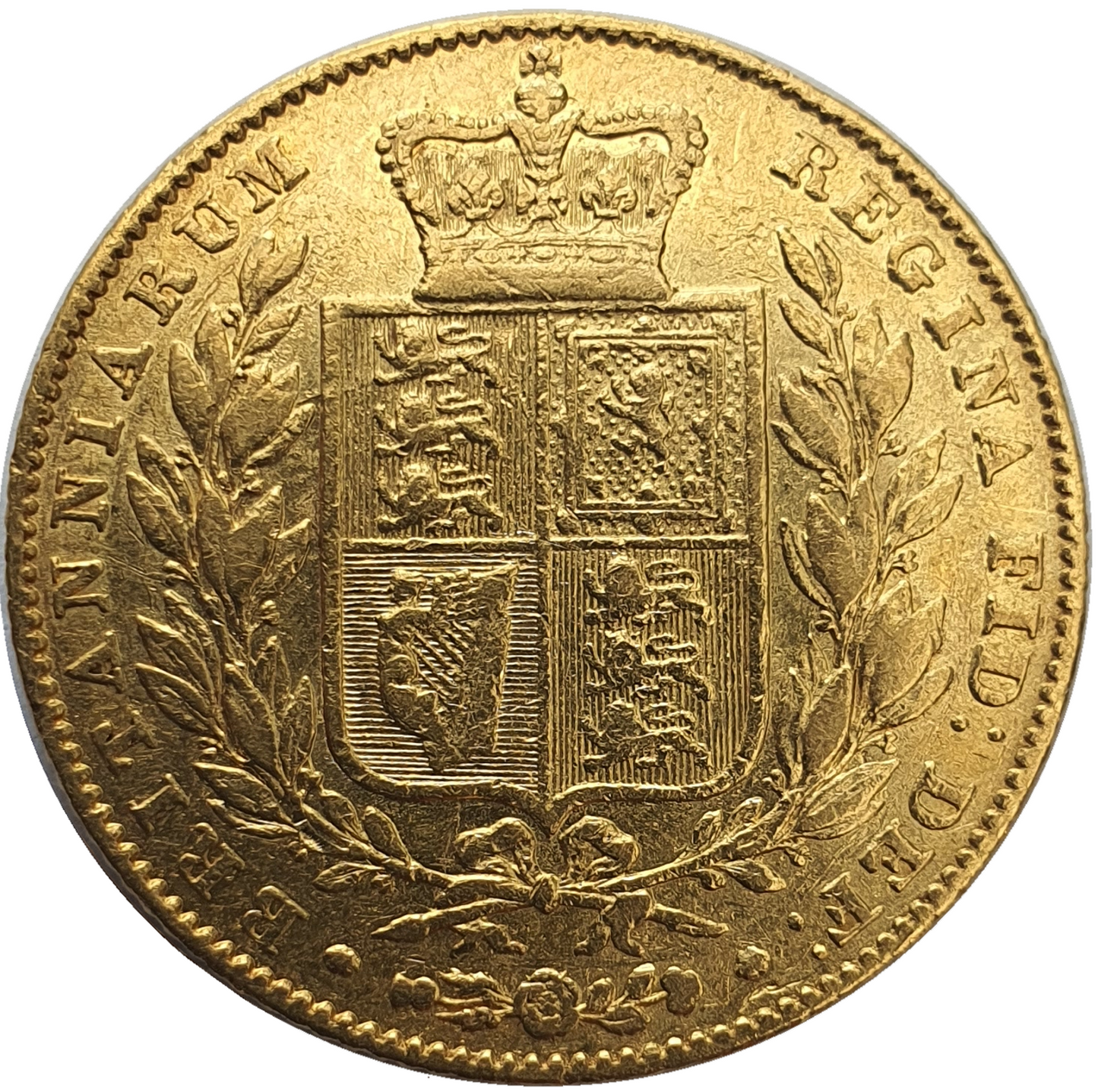 1842 Queen Victoria Shield Reverse Sovereign - Open 2