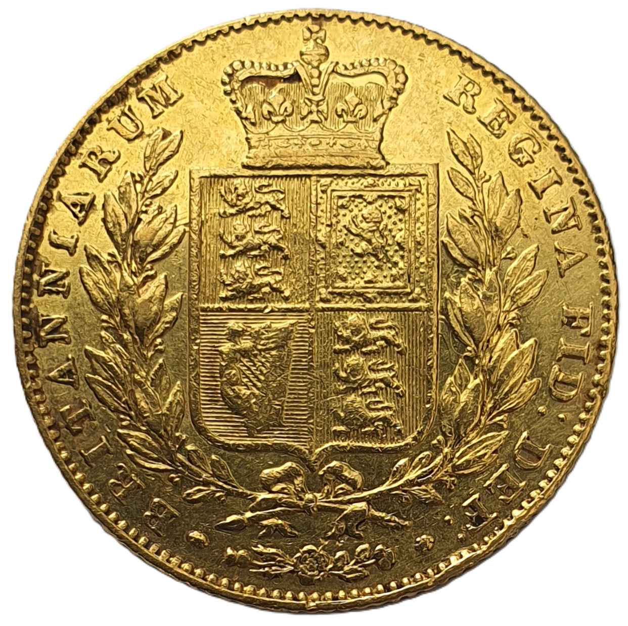 1843 Queen Victoria Shield Reverse Sovereign