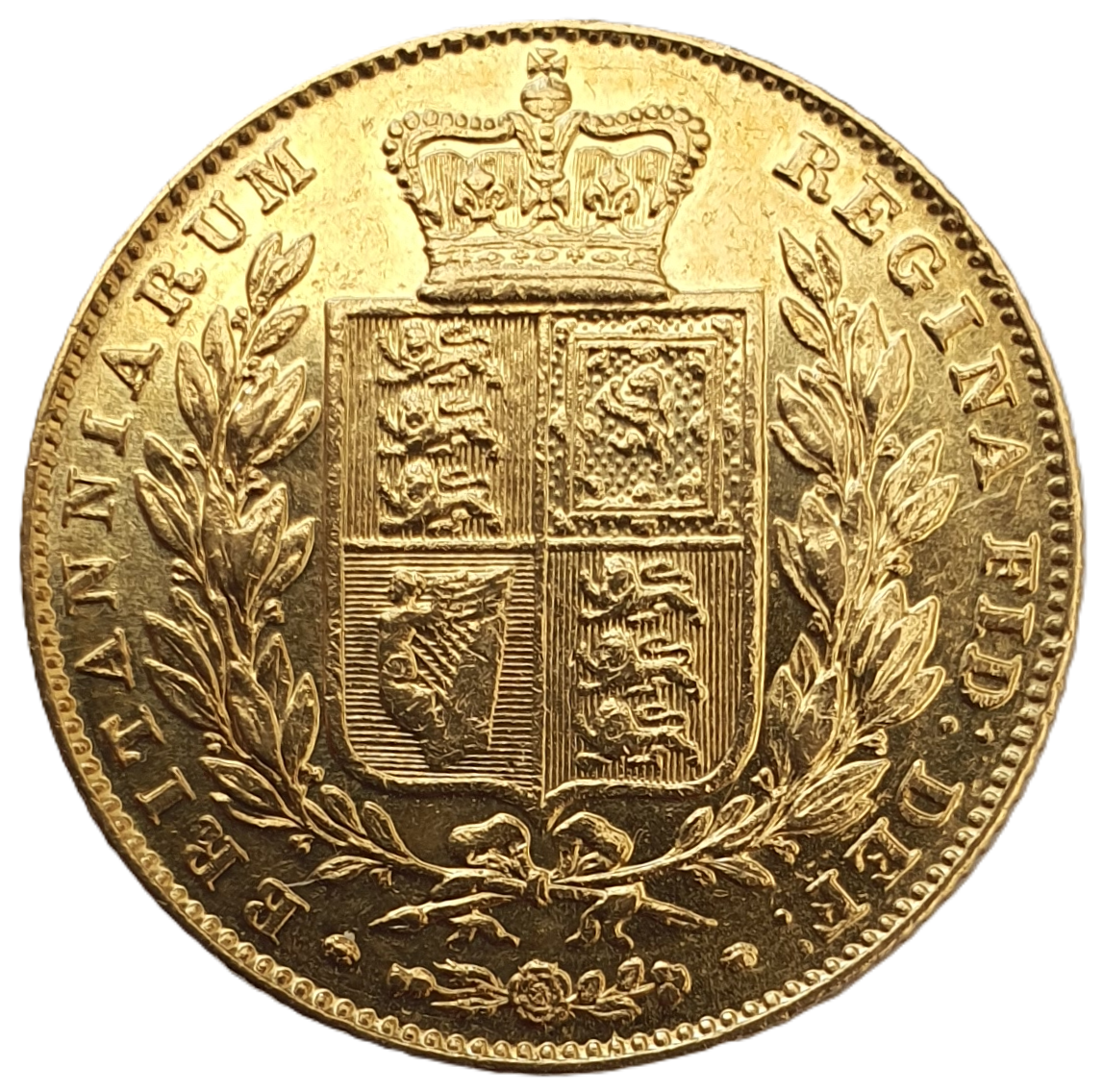1844 Queen Victoria Shield Reverse Sovereign - narrow date