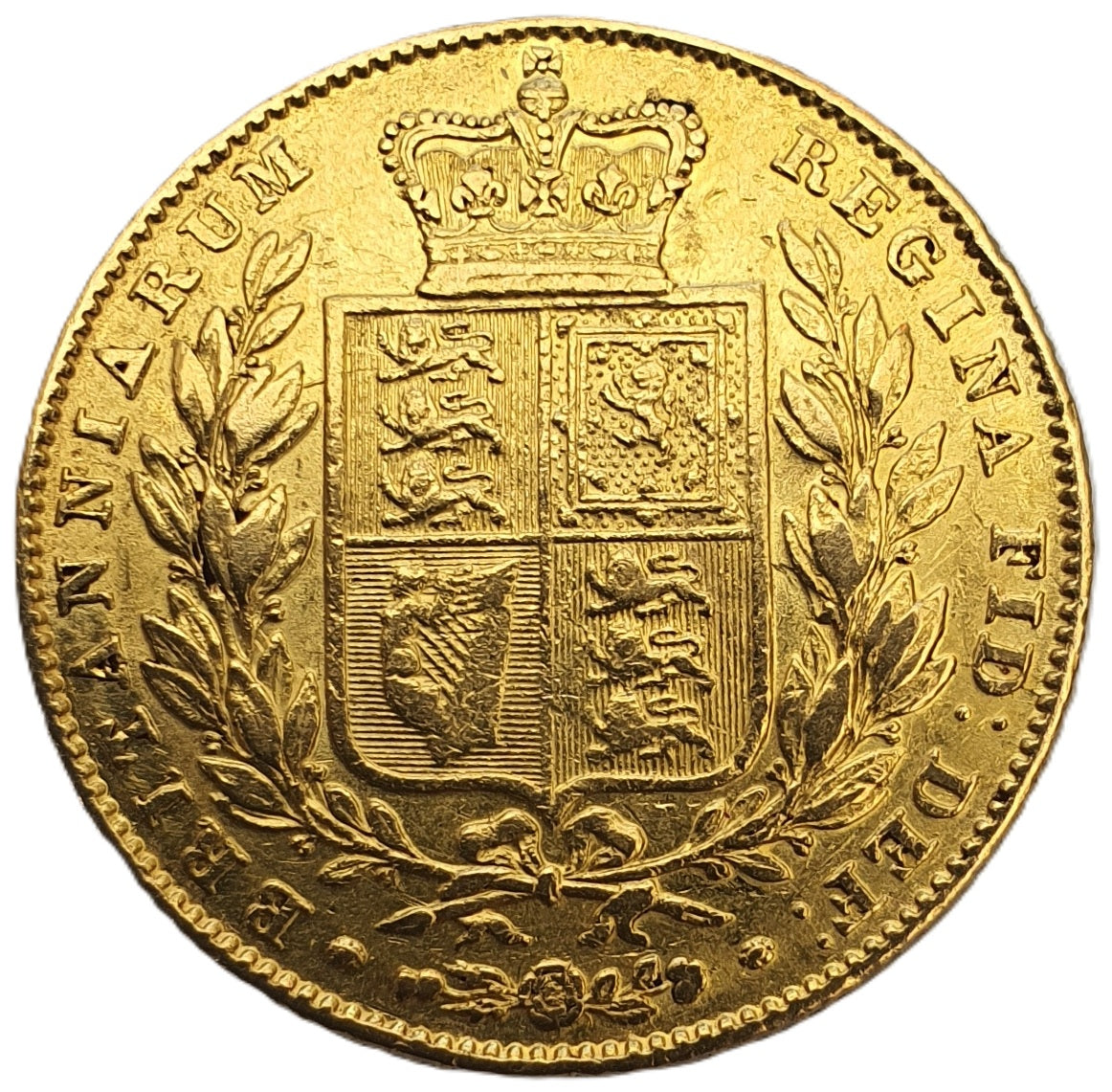 1844 Queen Victoria Shield Reverse Sovereign
