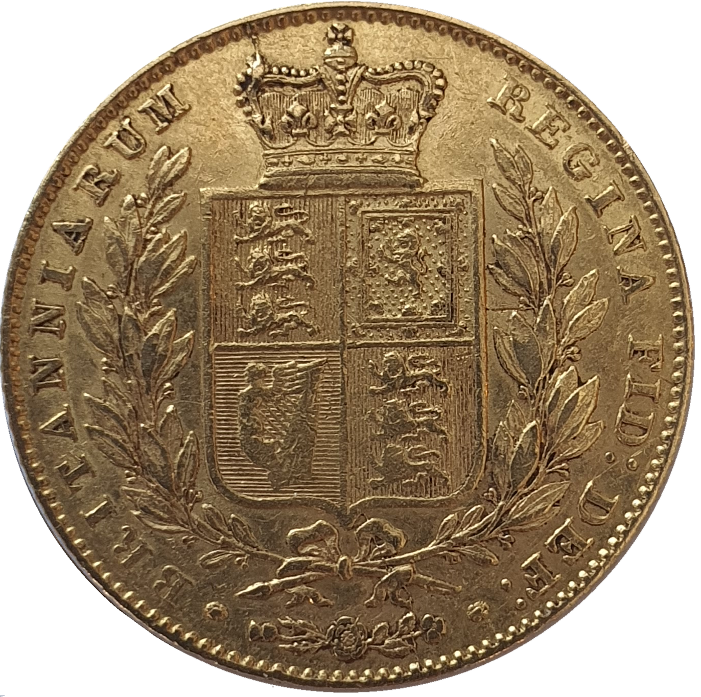 1846 Queen Victoria Shield Reverse Sovereign