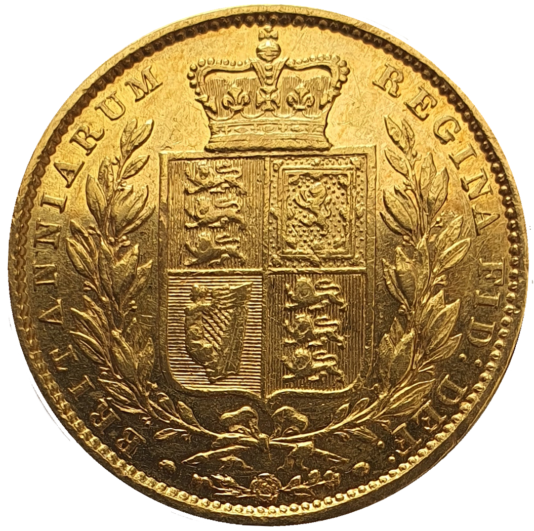1851 Queen Victoria Shield Reverse Sovereign