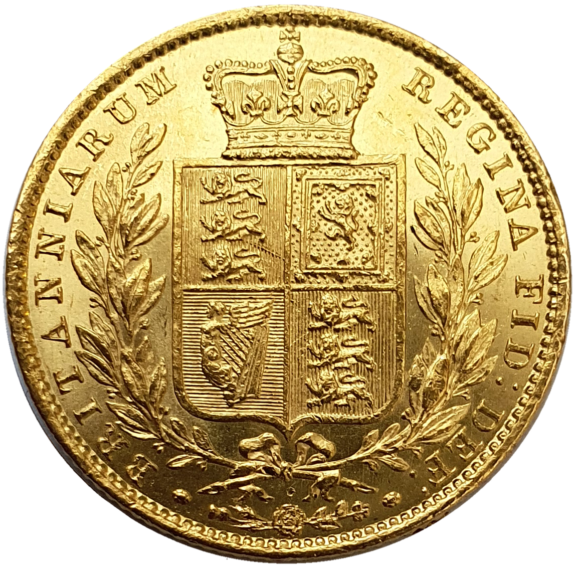 1856 Queen Victoria Shield Reverse Sovereign