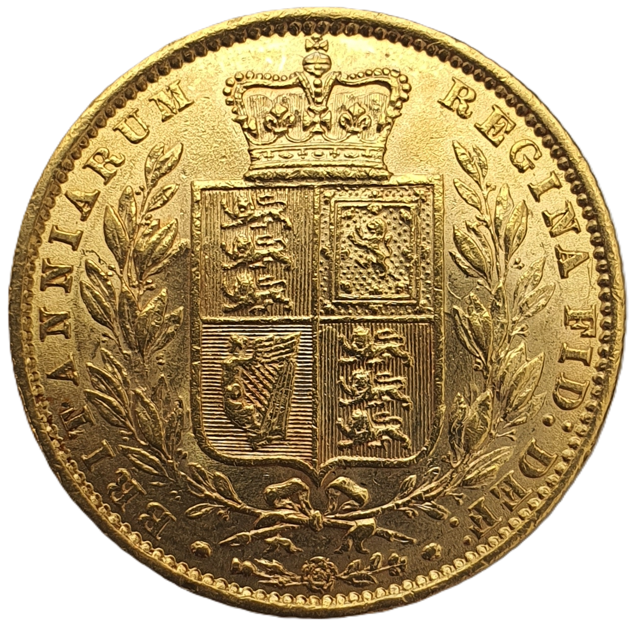 1861 Queen Victoria Shield Reverse Sovereign