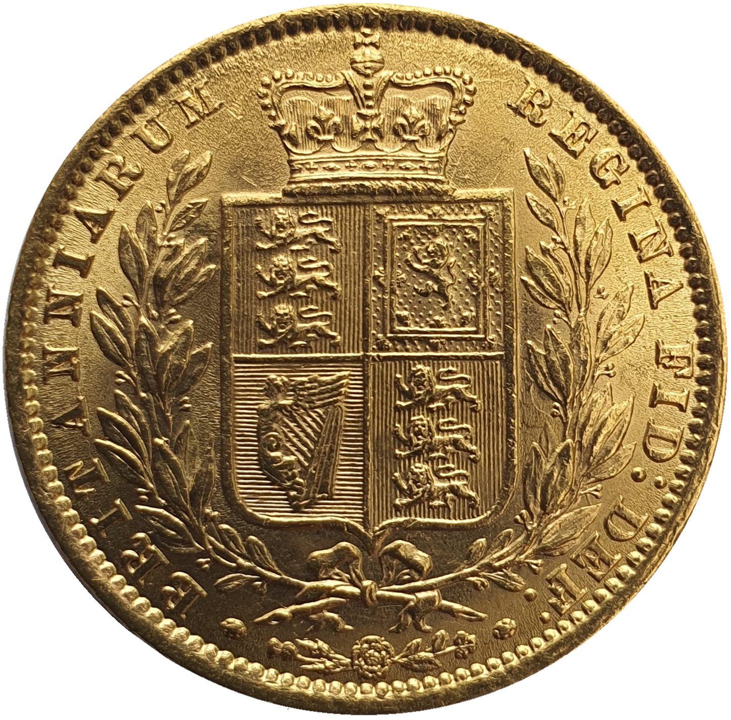 1861 Queen Victoria Shield Reverse Sovereign