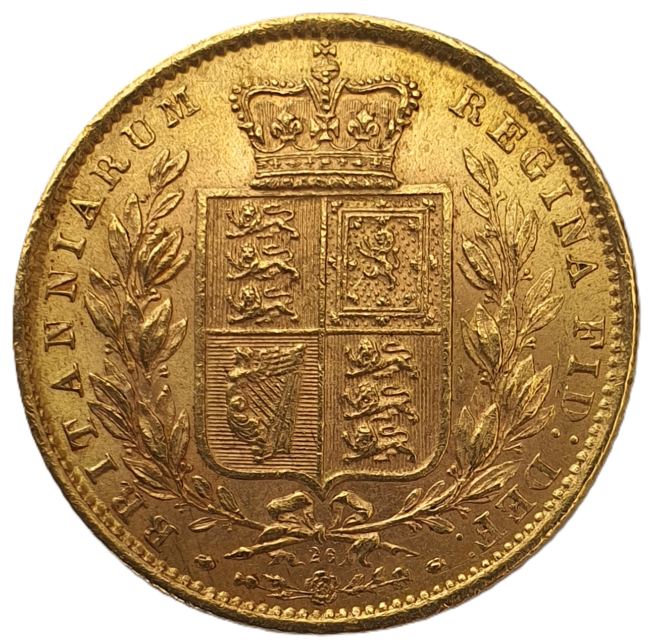 1871 Queen Victoria Shield Reverse Sovereign - Die #26