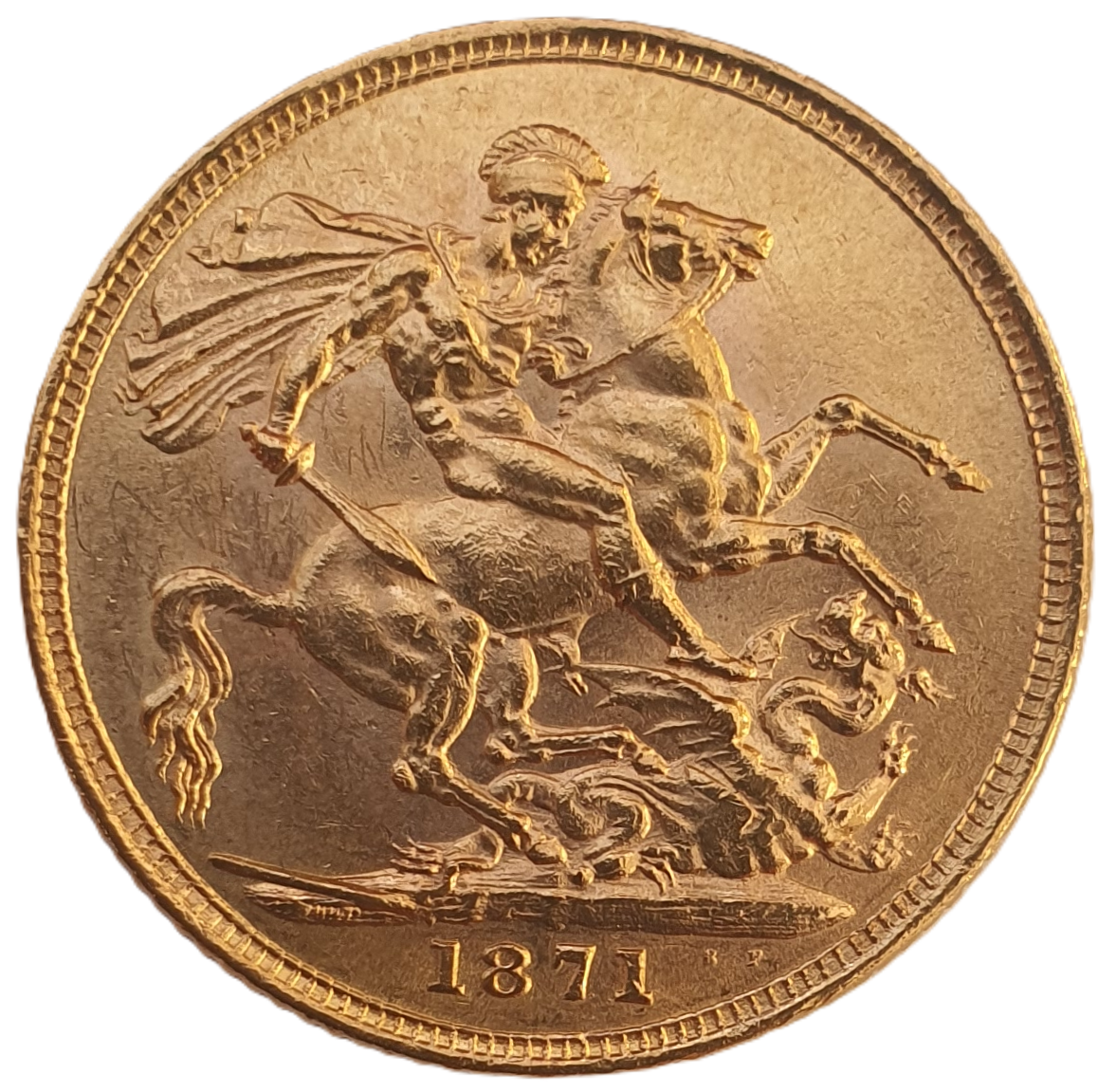 1871 Queen Victoria Young Head Gold Sovereign