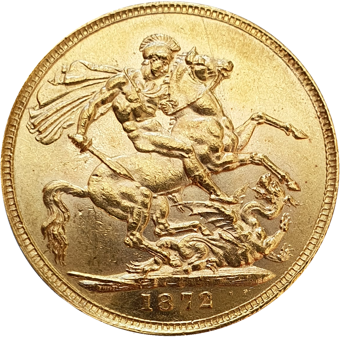1872 Queen Victoria Young Head Gold Sovereign