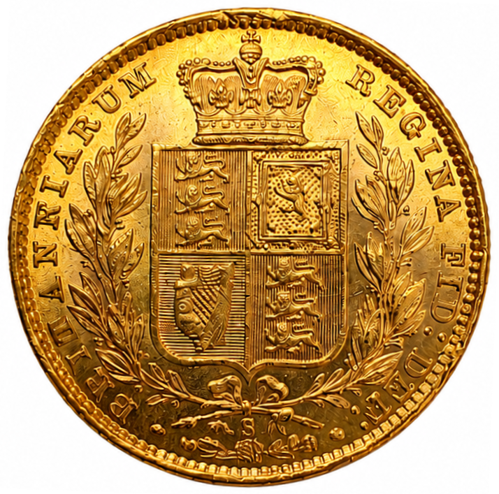 1878-S Queen Victoria Shield Reverse Sovereign