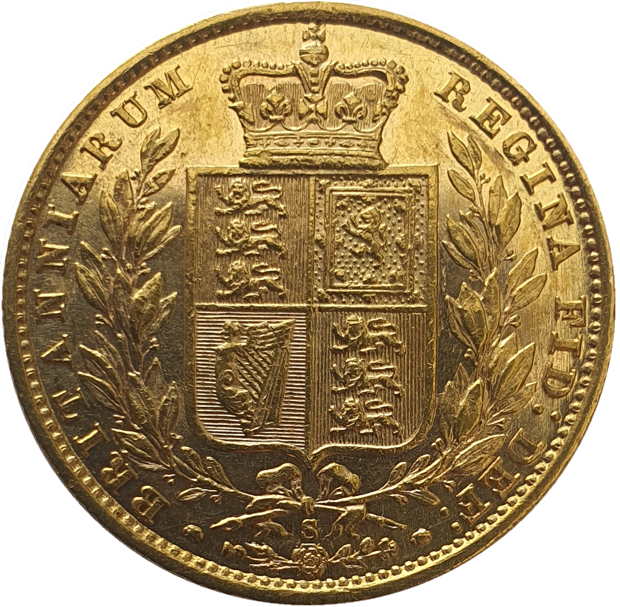 1878-S Queen Victoria Shield Reverse Sovereign
