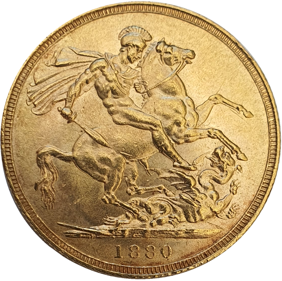 1880 Queen Victoria Young Head Gold Sovereign