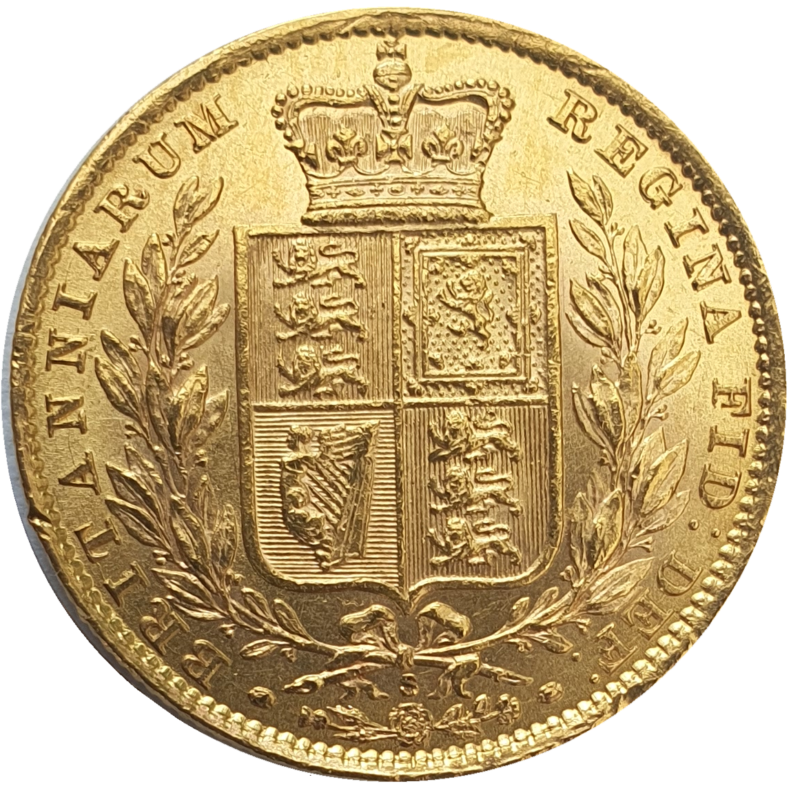 1880-S Queen Victoria Shield Reverse Sovereign