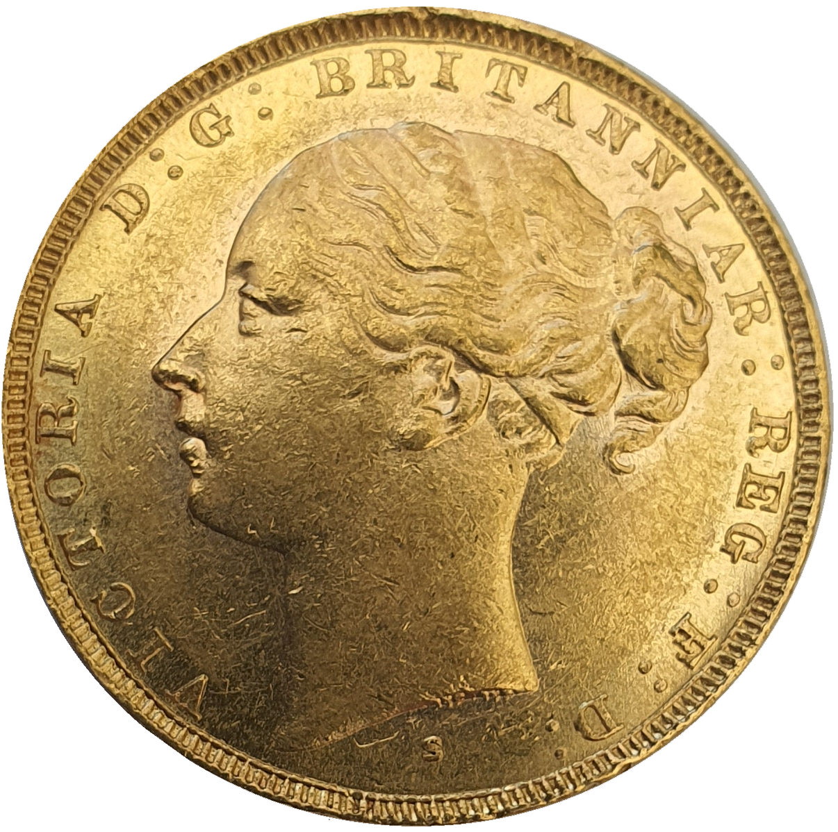 1880 Queen Victoria Young Head Gold Sovereign (Sydney)