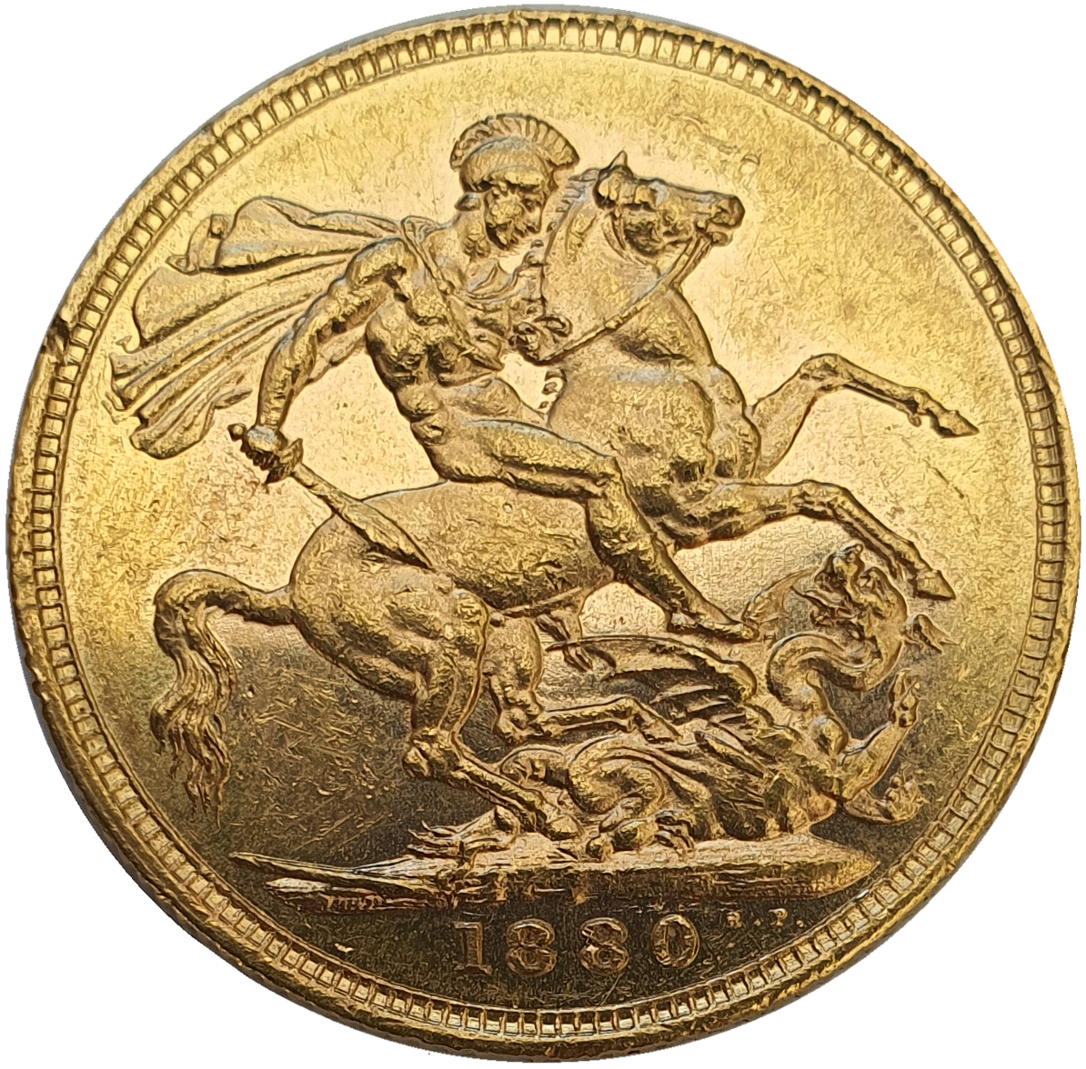 1880 Queen Victoria Young Head Gold Sovereign (Sydney)