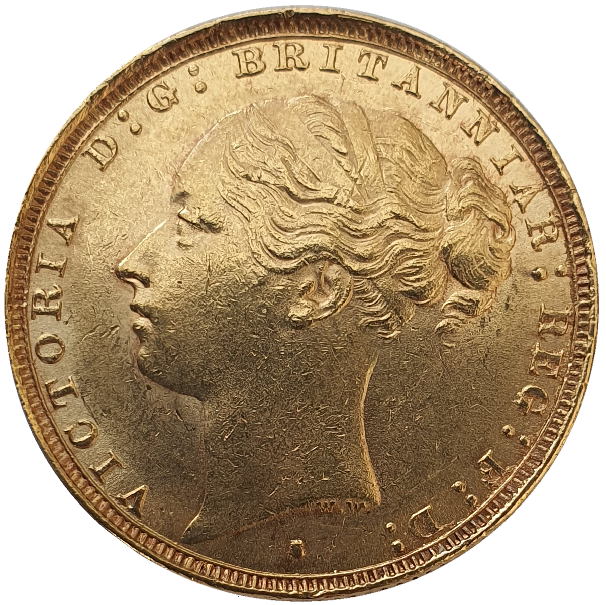 1882 Queen Victoria Young Head Gold Sovereign (Sydney)