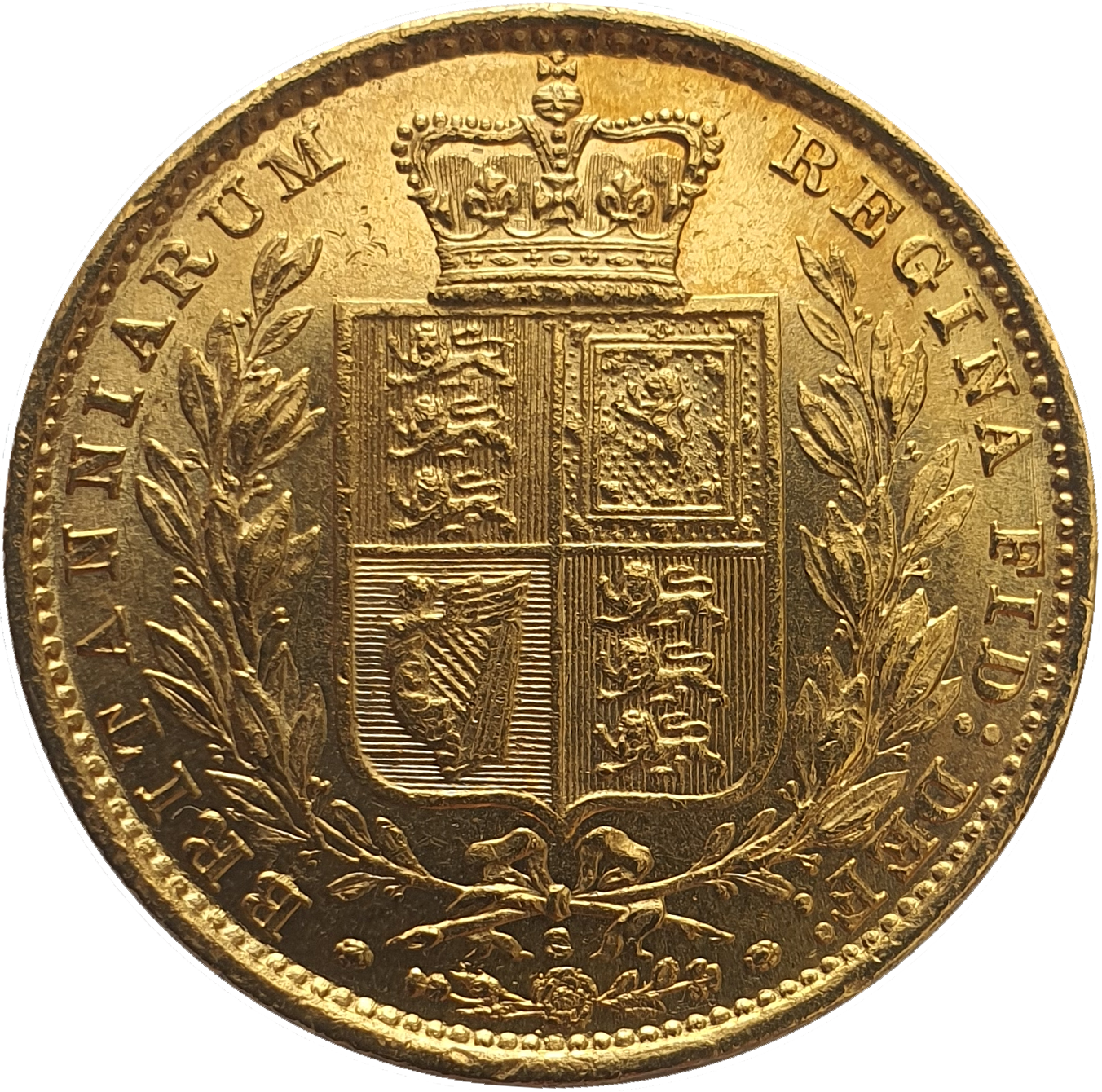 1884-S Queen Victoria Shield Reverse Sovereign