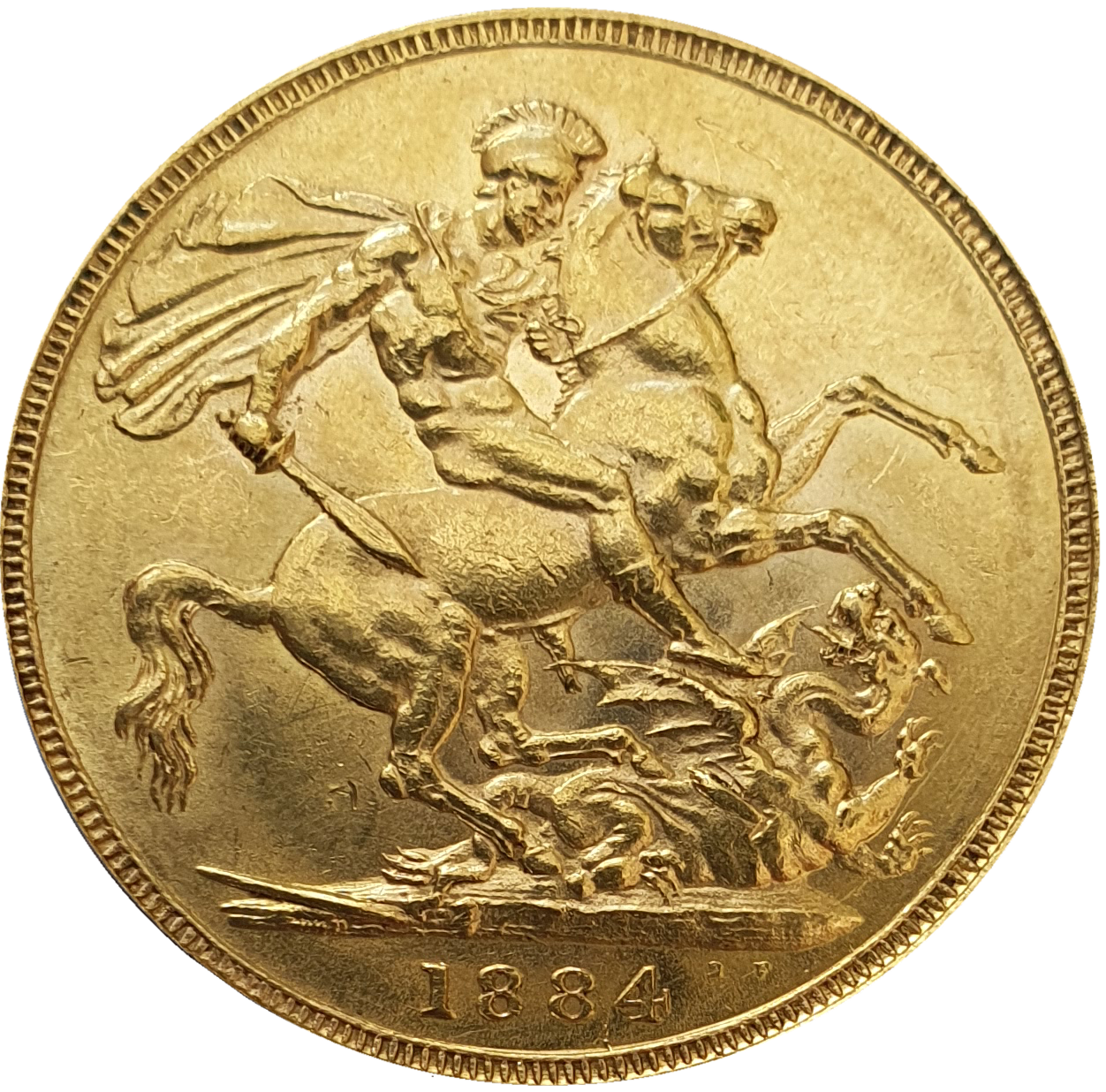 1884 Queen Victoria Young Head Gold Sovereign (Sydney)