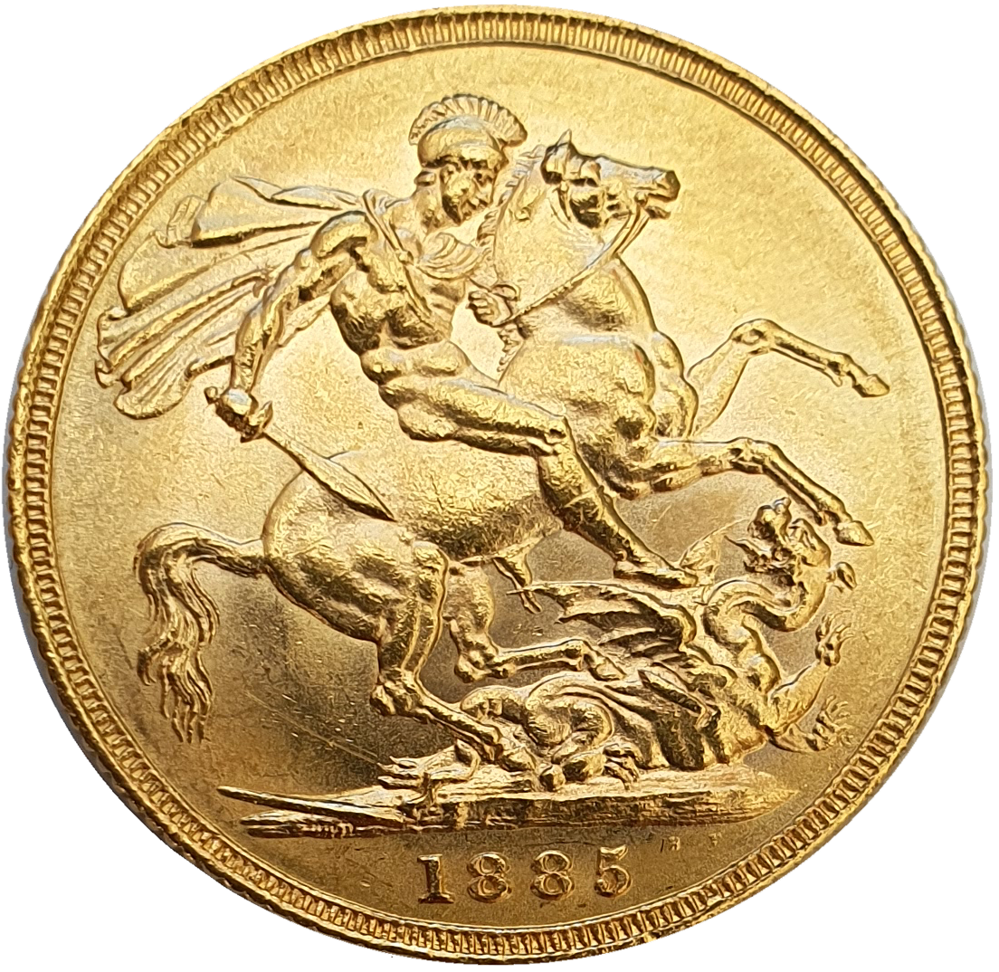 1885 Queen Victoria Young Head Gold Sovereign (Sydney) NGC MS 61