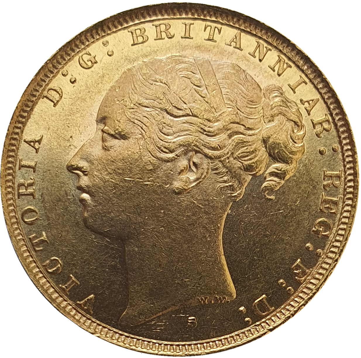 1886 Queen Victoria Young Head Gold Sovereign (Sydney)