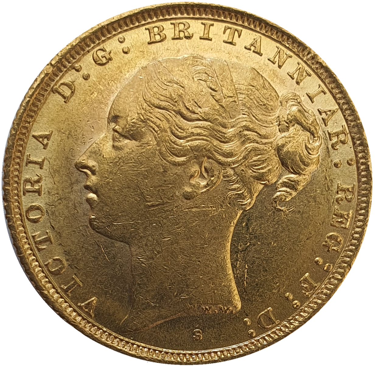 1887 Queen Victoria Young Head Gold Sovereign (Sydney)
