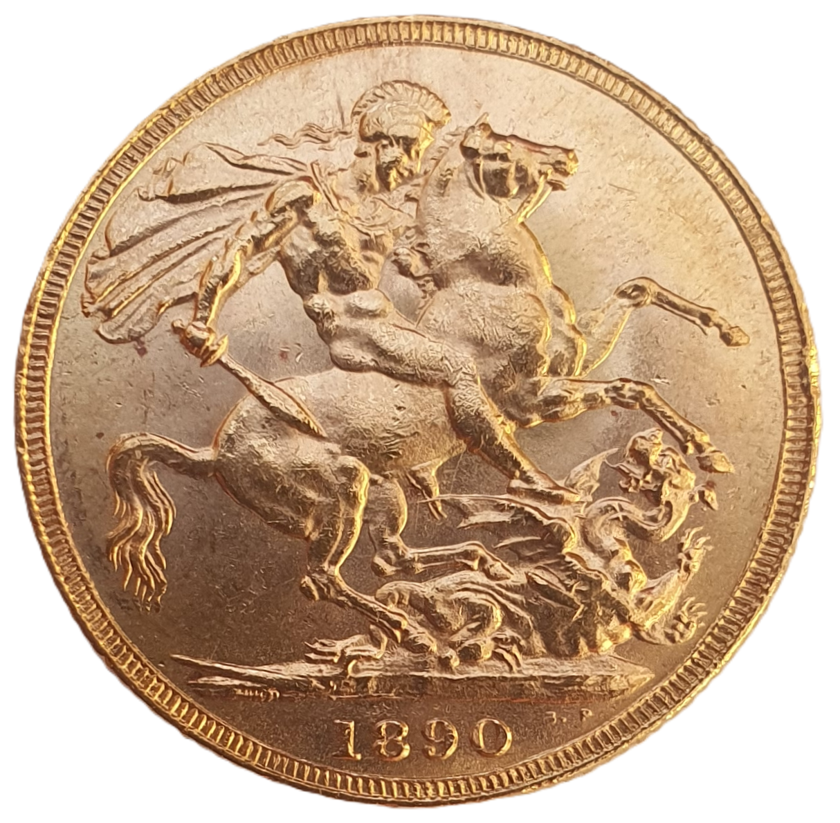 1890 Queen Victoria Jubilee Head Gold Sovereign - (Second Bust) DISH L13