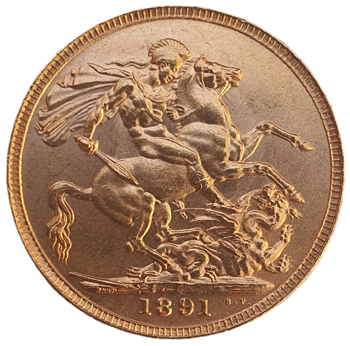 1891 Queen Victoria Jubilee Head Gold Sovereign - (Second Bust) DISH L15