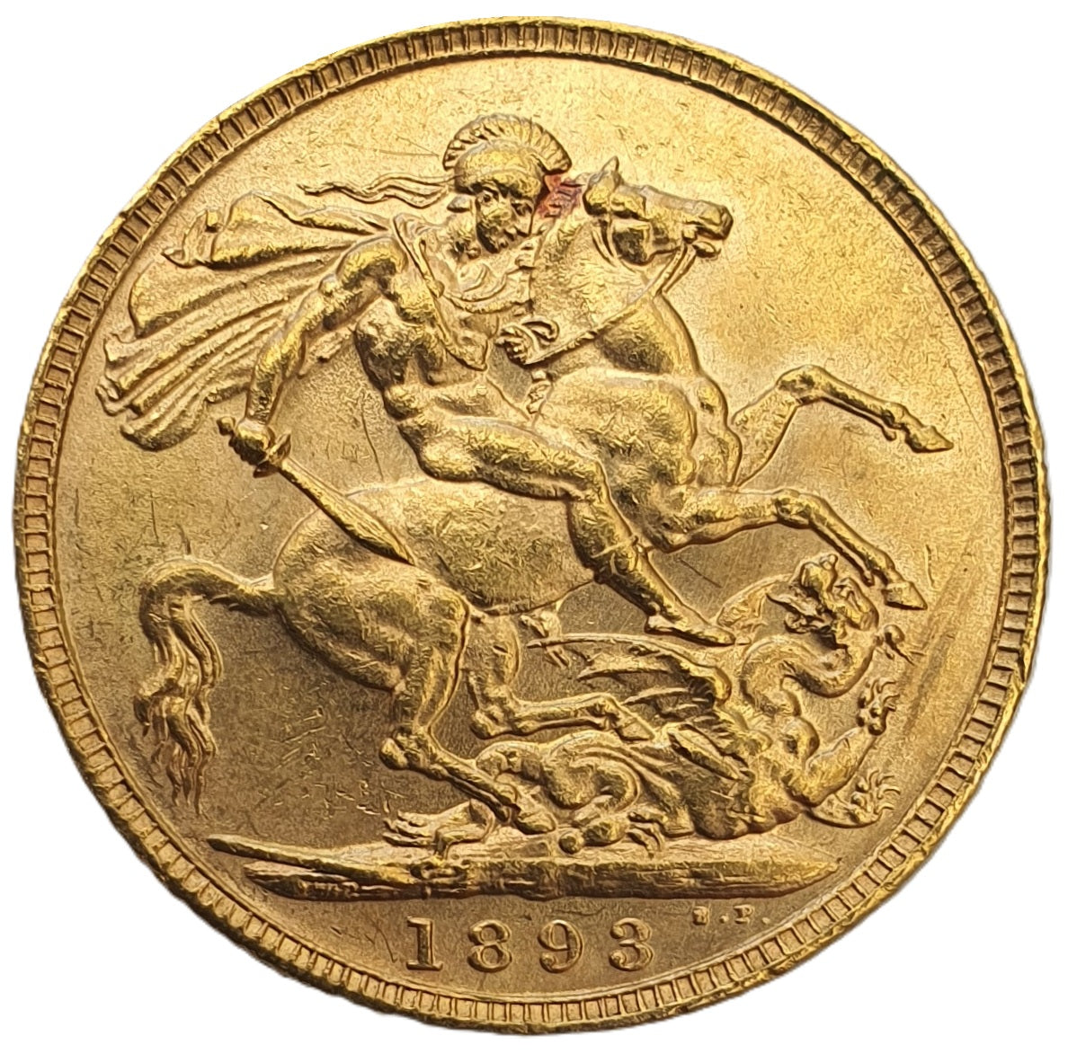 1893 Queen Victoria Widow Head Gold Sovereign (London)