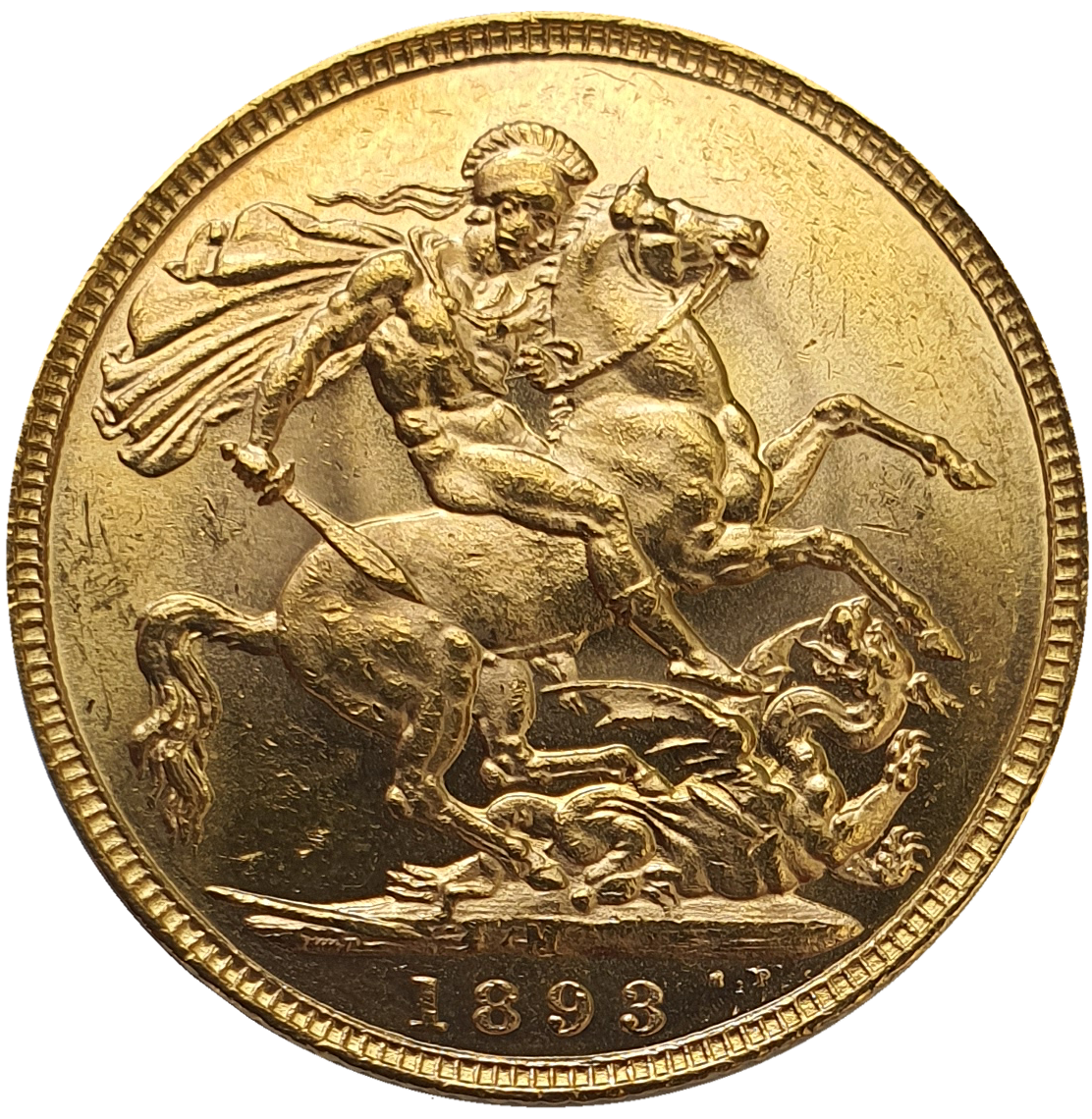 1893-M Queen Victoria Jubilee Head Gold Sovereign - (Second Bust) DISH M18