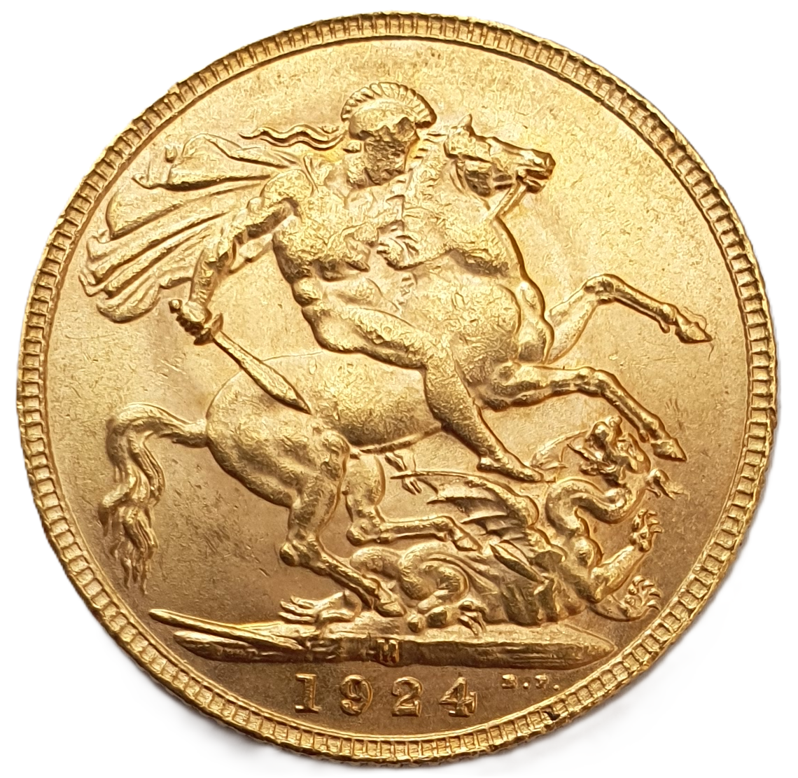 1924-M King George V Gold Sovereign (Melbourne)