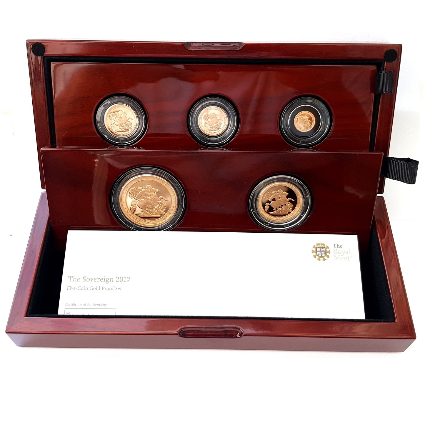 2017 Queen Elizabeth II 5 Coin Gold Proof Sovereign Set + COA