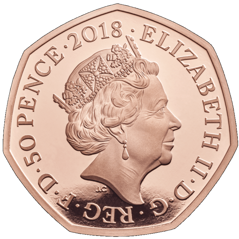 2018 Snowman Fying' Gold Proof 50P - 400 issue Limit