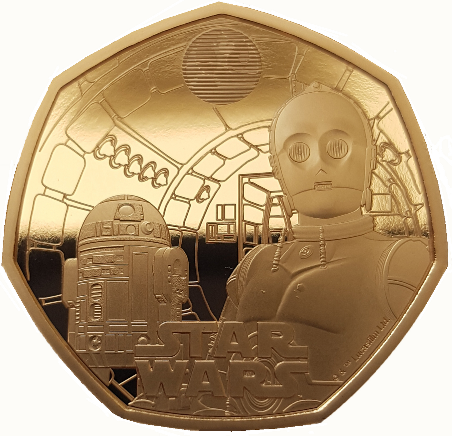 2023 King Charles III 'Star Wars R2-D2 - C-3PO' 50P Gold Proof