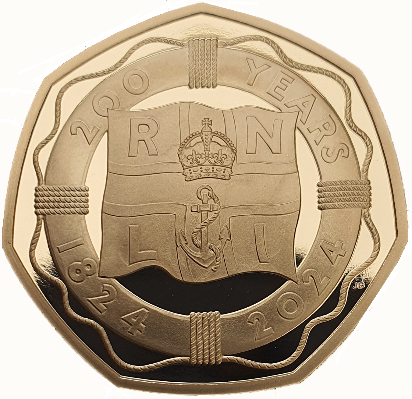 2024 King Charles III 'RNLI 200th Anniversary' 50P Gold Proof