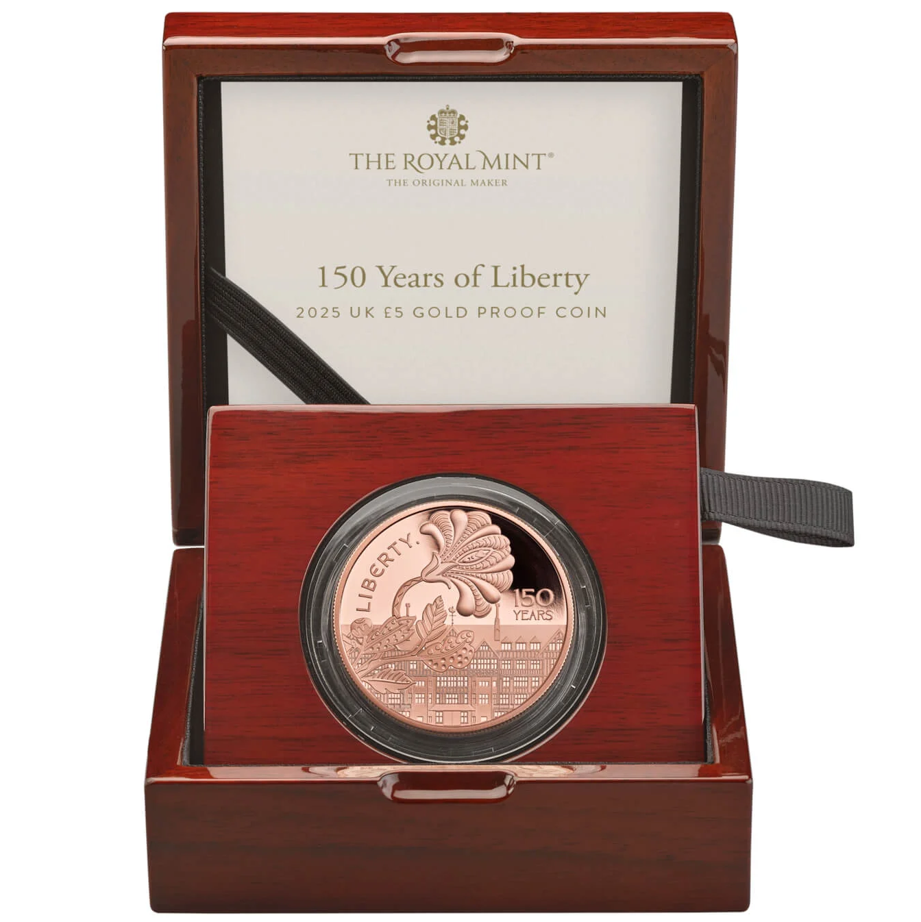 2025 King Charles III '150 Years of Liberty' £5 Crown Gold Proof