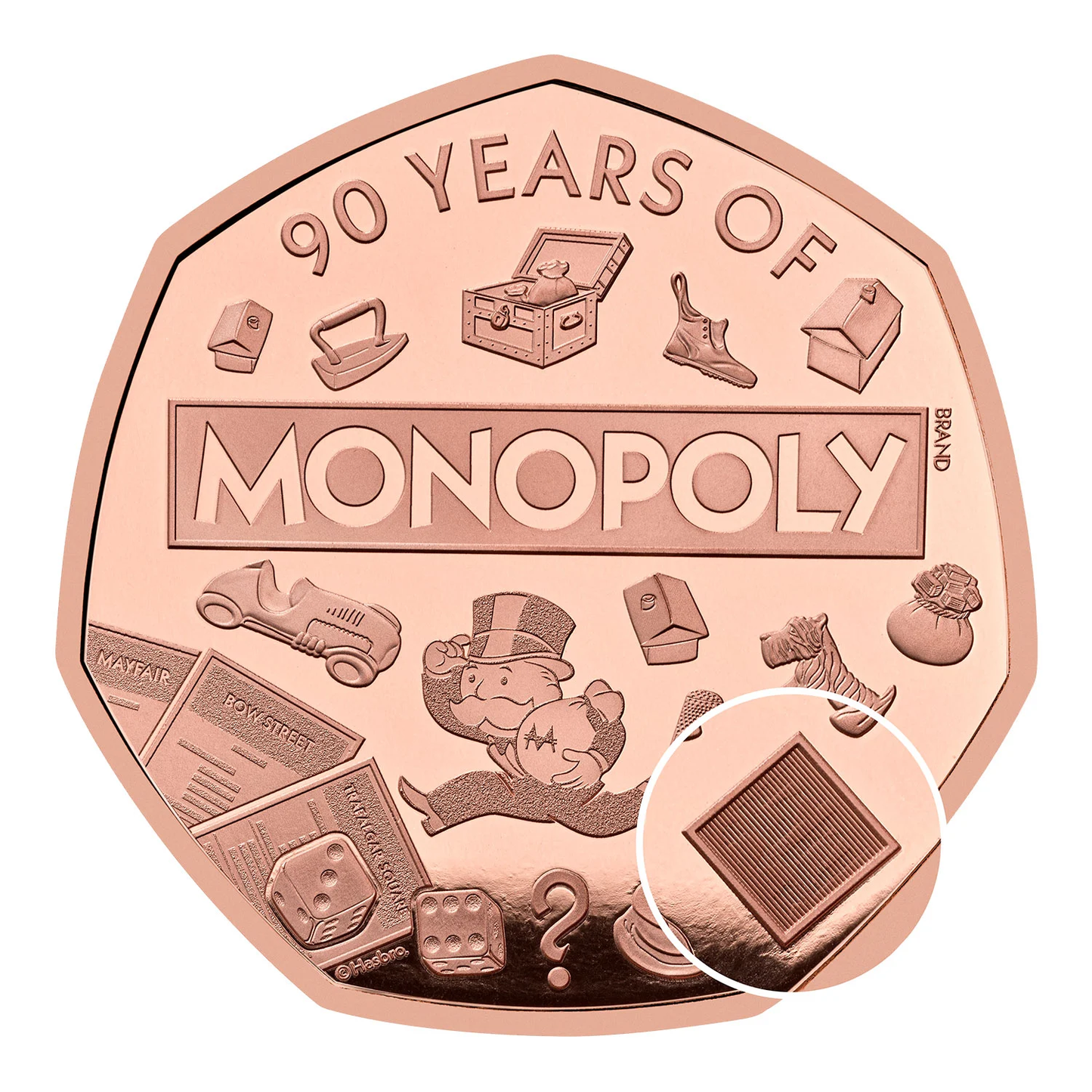 2025 King Charles III '90 years of Monopoly' Gold Proof 50P
