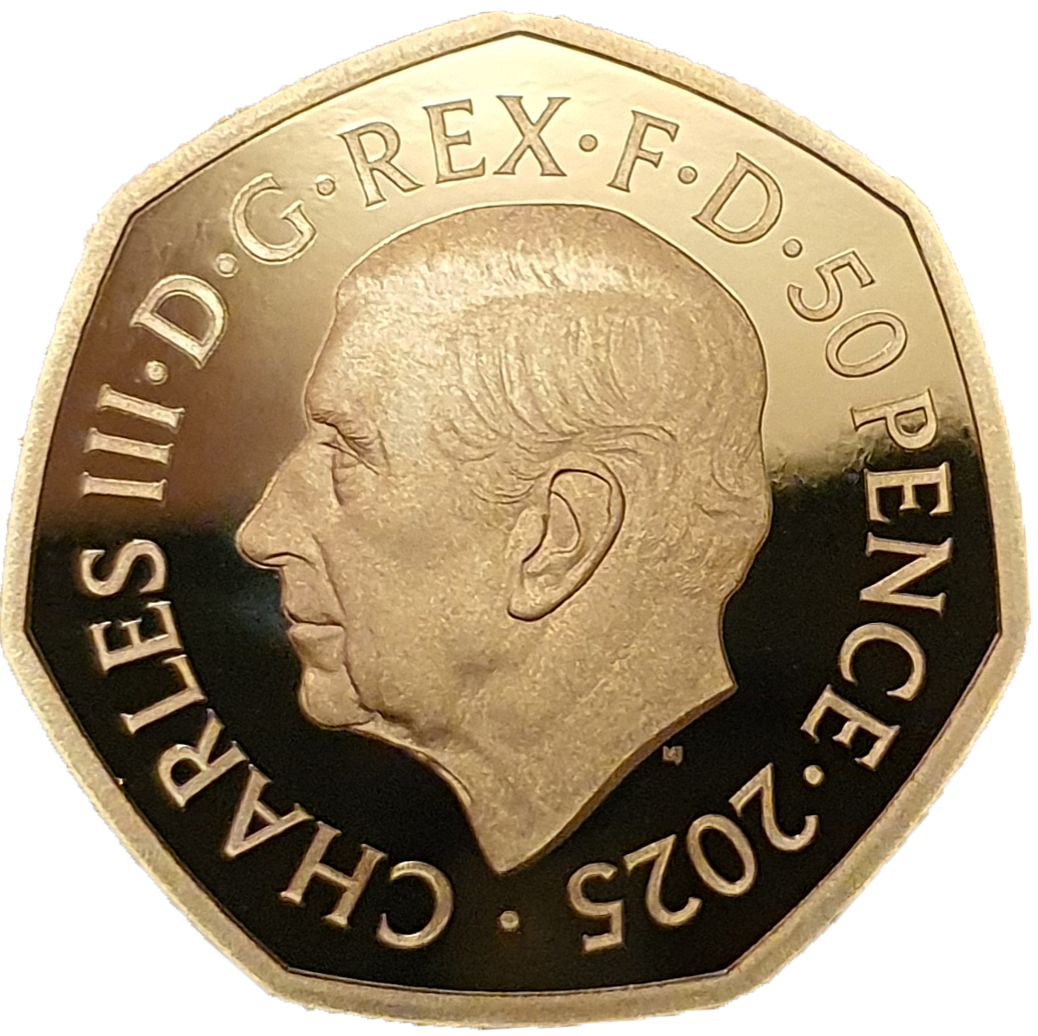 2025 King Charles III 'Stories of the Second World War' Gold Proof 50P