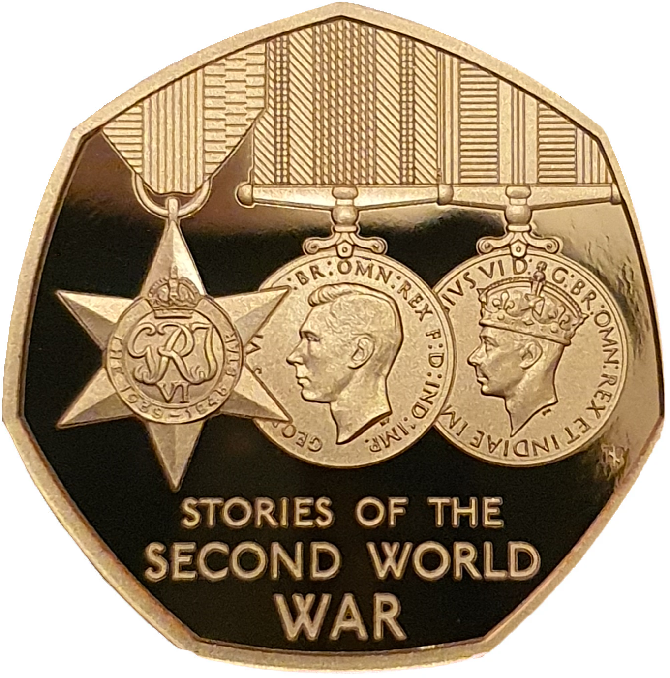 2025 King Charles III 'Stories of the Second World War' Gold Proof 50P