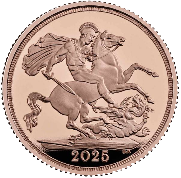 2025 King Charles III 'Royal Arms / George Dragon Proof 2 Coin Sovereign Set