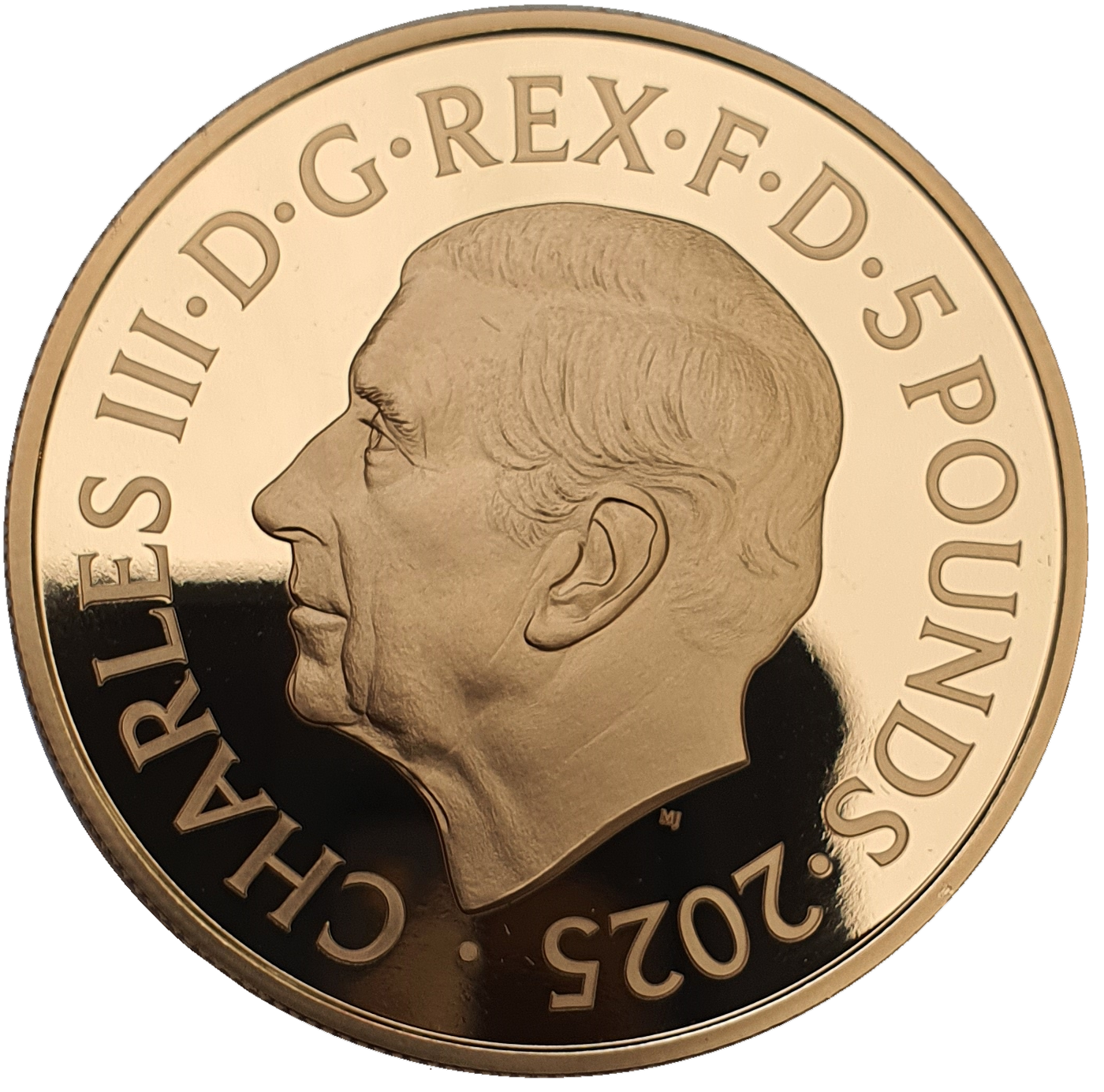 2025 King Charles III '150 Years of Liberty' £5 Crown Gold Proof