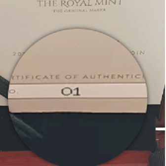 2025 King Charles III 'Mary Poppins' Gold Proof 50P - (Royal Mint Cert No #01)