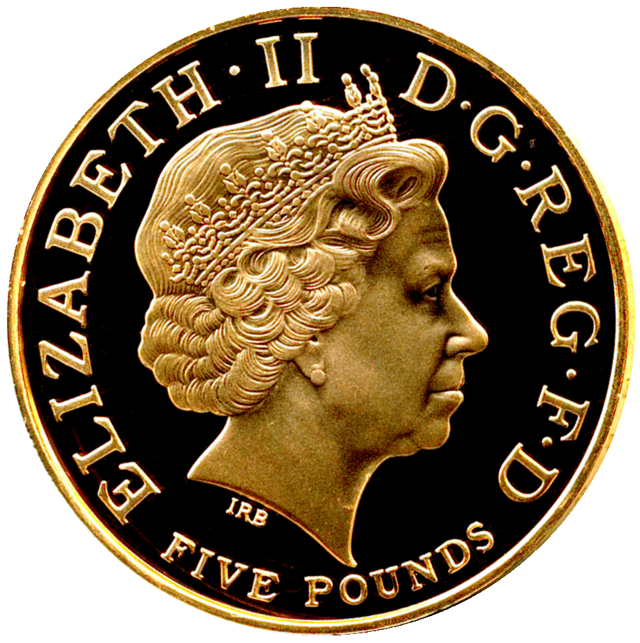 2005 Queen Elizabeth II Trafalgar / Nelson Pair Gold Proof 5 Pounds + Boxed / COA