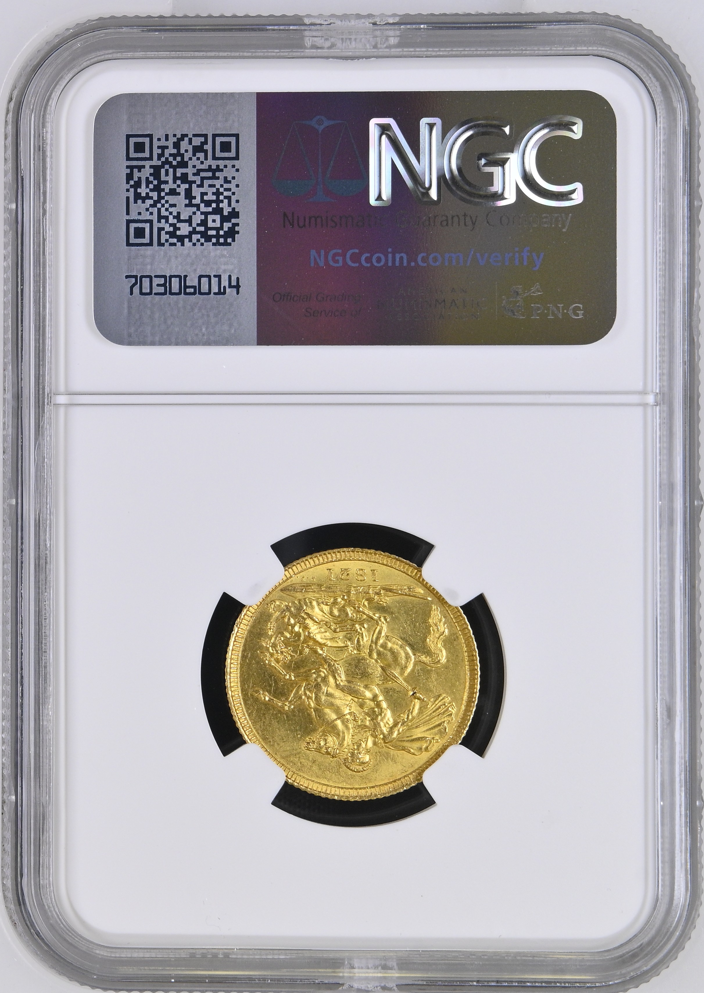 1821 George IIII Gold Full Sovereign - NGC MS-62