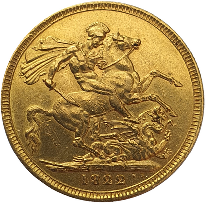 1822 George IIII Gold Full Sovereign - Scarce High Grade