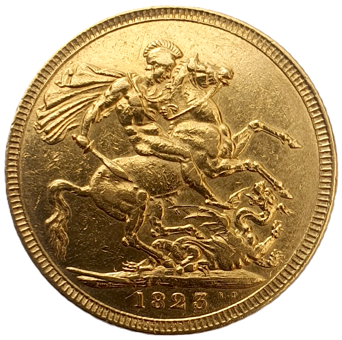 1823 George IIII Gold Full Sovereign - EX RARE Marsh R3