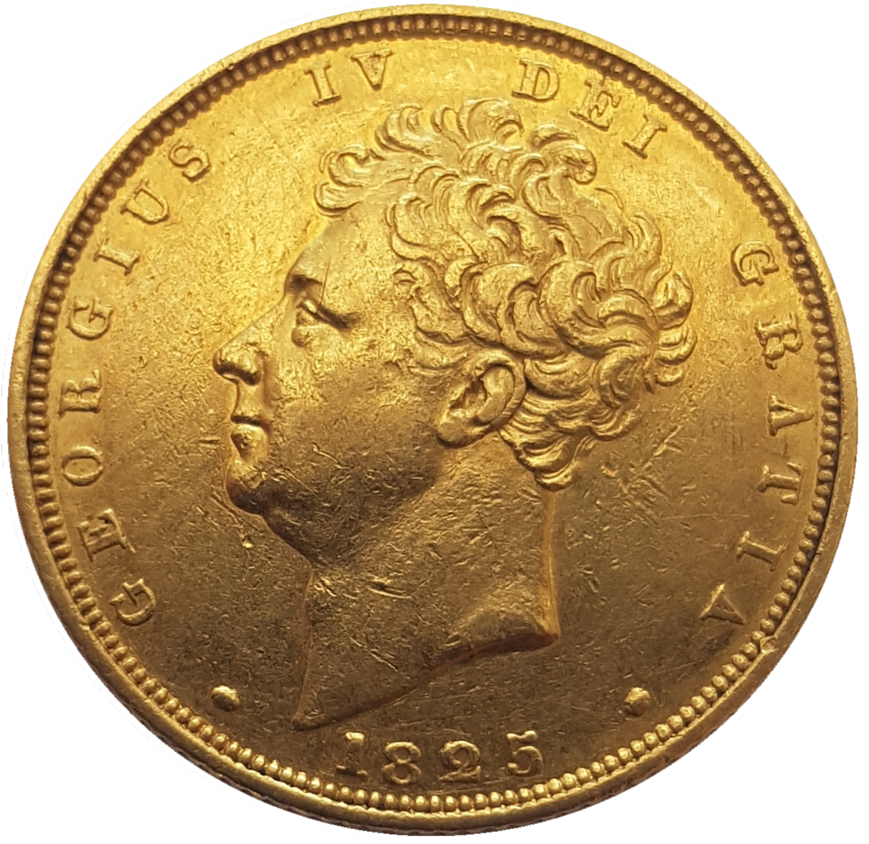 1825 George IIII Bare Head Gold Full Sovereign