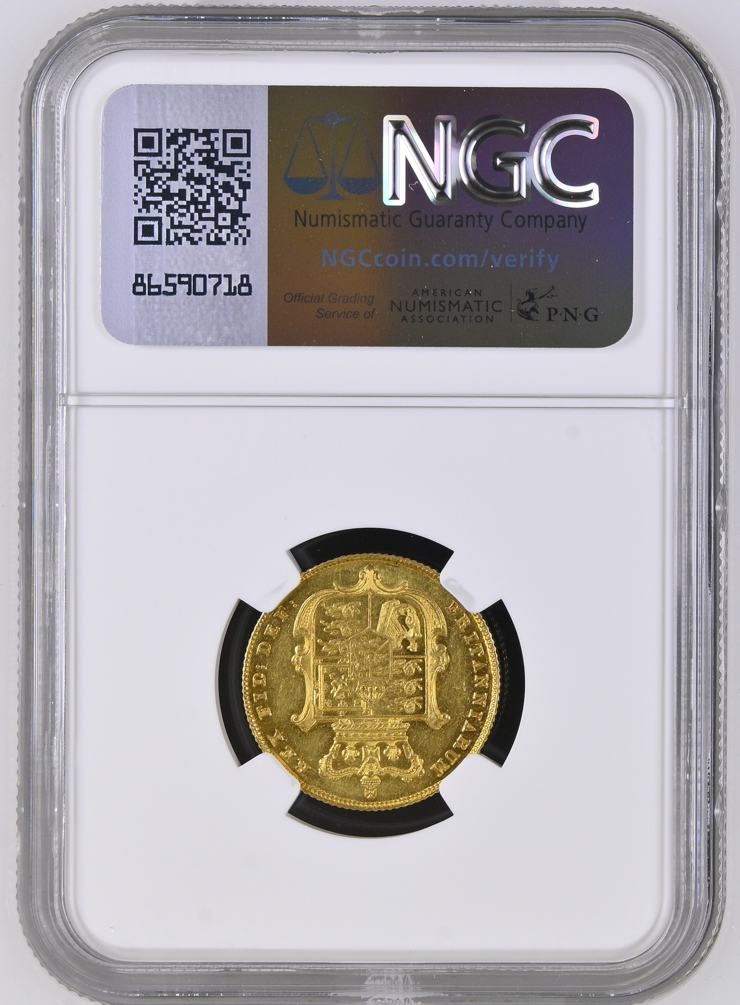 1825 George IV Bare Head Gold Full Sovereign - NGC AU-58