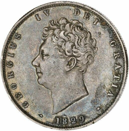 1829 King George IV Chantrey's Halfcrown - Scarce Year