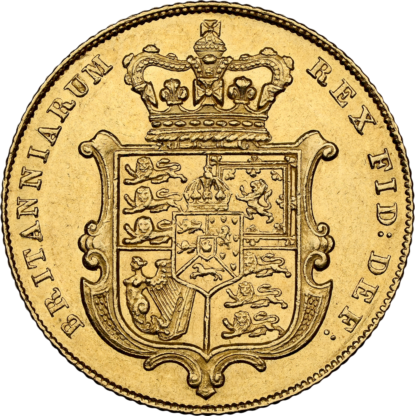 1830 George IIII Bare Head Gold Full Sovereign - AUNC LUSTRE